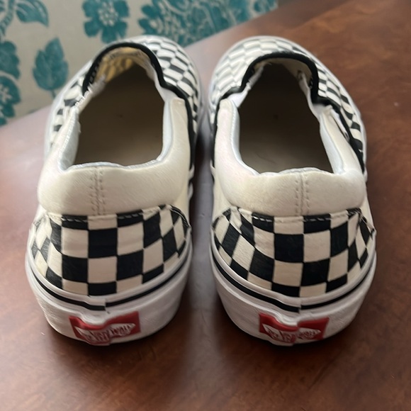 Vans Classic Slip-On Checkerboard black and white womens size 10 men’s 8.5 - Picture 3 of 11